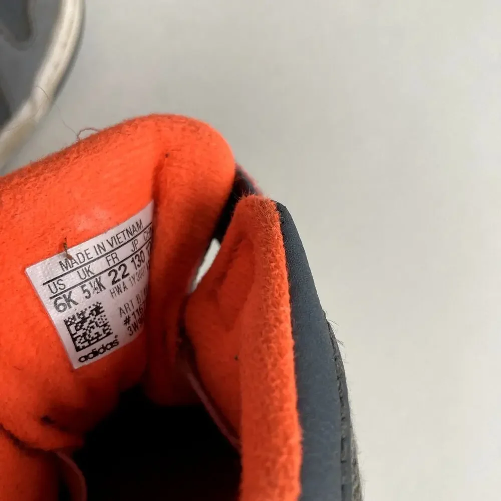 Adidas Toddler High Top Sneakers - Grey Orange - 6K